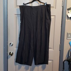 Banana Republic Black Linen Blend Wide Leg Pants NWT